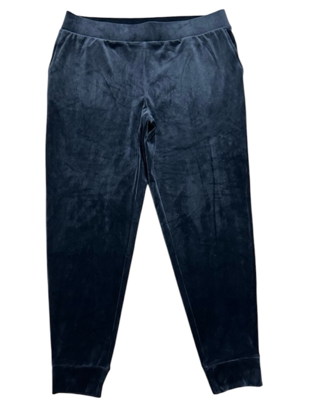 J. JILL PURE JILL velvet velour jogger pants size Medium navy blue